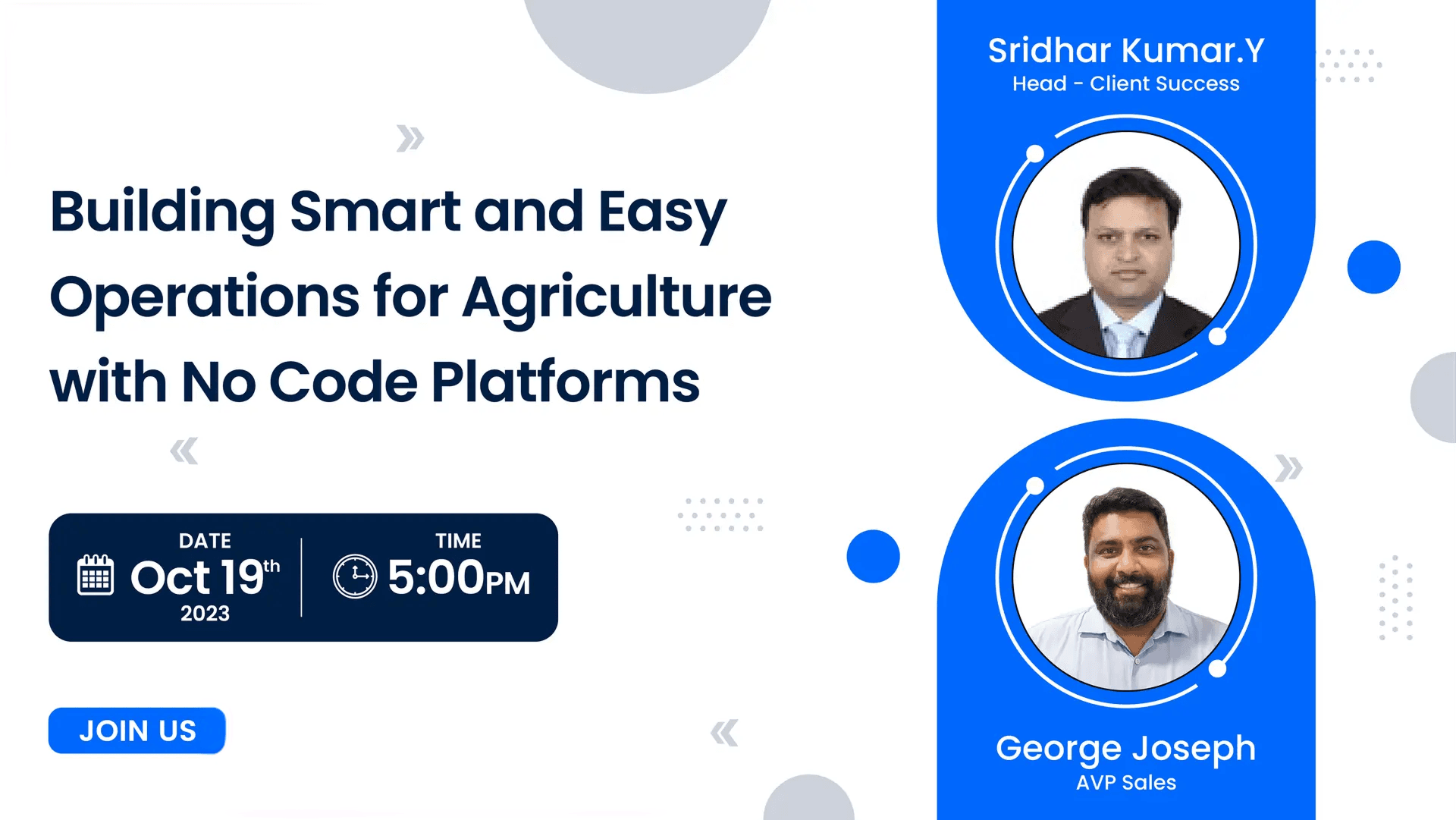 Building Smart and easy Operations for Agriculture with No Code Platforms